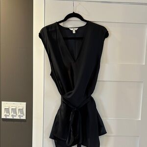 Banana Republic Black Satin-Look Shell Top